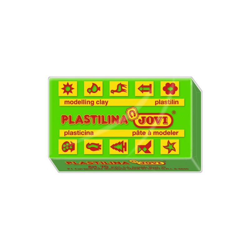 5002-CAJA 30 PASTILLAS PLASTILINA 50 G - VERDE CLARO JOVI 7010