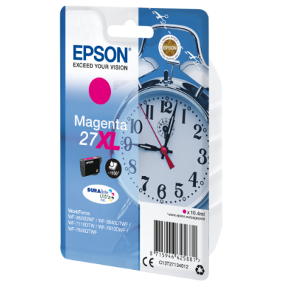 Epson Alarm clock Singlepack Magenta 27XL DURABrite Ultra Ink