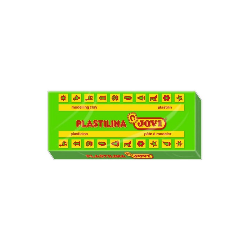 5017-CAJA 15 PASTILLAS PLASTILINA 150 G - VERDE CLARO JOVI 7110