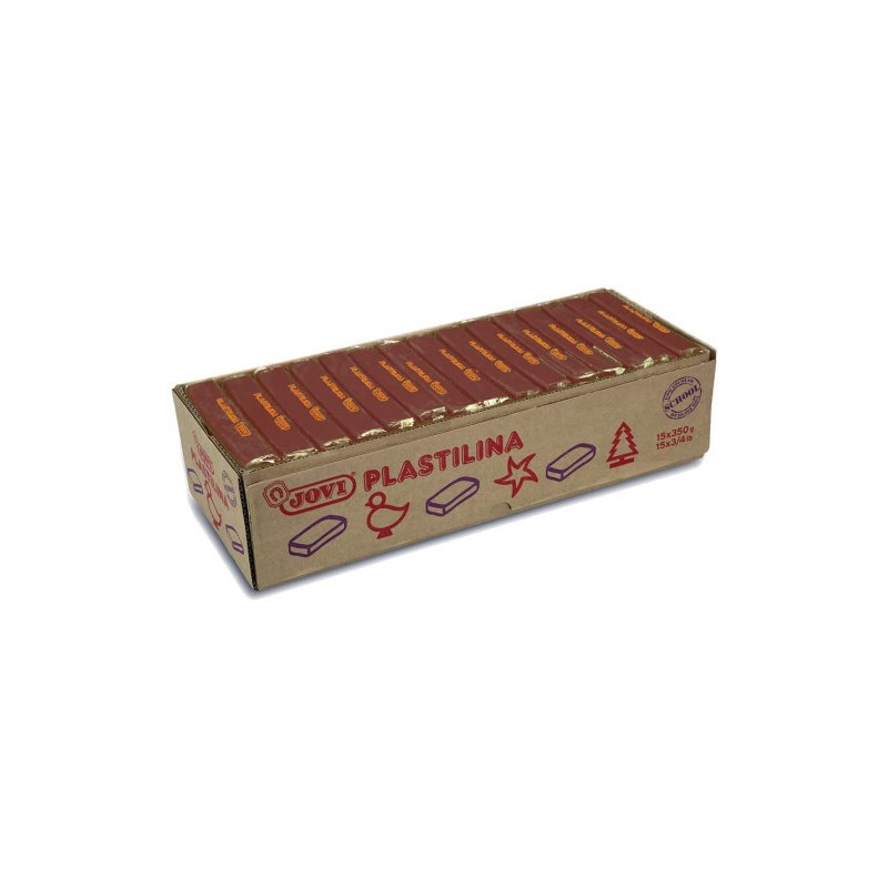 5029-CAJA 15 PASTILLAS PLASTILINA 350 G - MARRON JOVI 7209