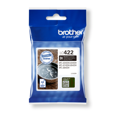 Brother LC 422BK cartucho de tinta 1 piezas Original Negro