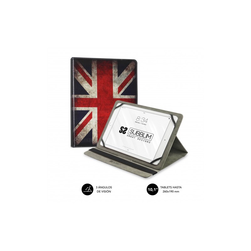 5080-SUBBLIM Funda Tablet Universal TRENDY CASE ENGLAND 10.1"