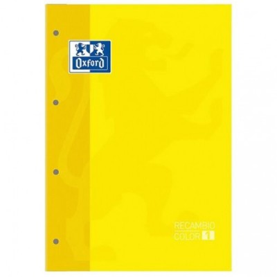 BLOC ENCOLADO COLOR 1 TAPA BLANDA A4 80 HOJAS 5X5 COLOR AMARILLO OXFORD 400123675