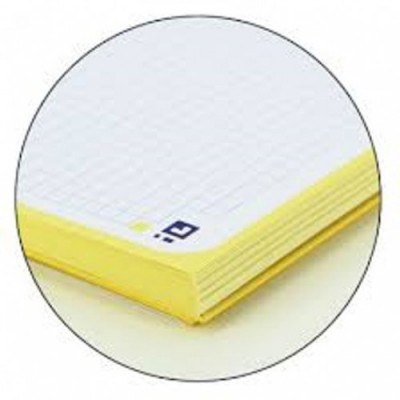 BLOC ENCOLADO COLOR 1 TAPA BLANDA A4 80 HOJAS 5X5 COLOR AMARILLO OXFORD 400123675