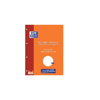 Oxford 121050994 papel de cuaderno 210 x 297 mm A4 100 hojas