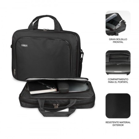 5106-SUBBLIM Maletin Ordenador Oxford Laptop Bag 11-12,5" Black