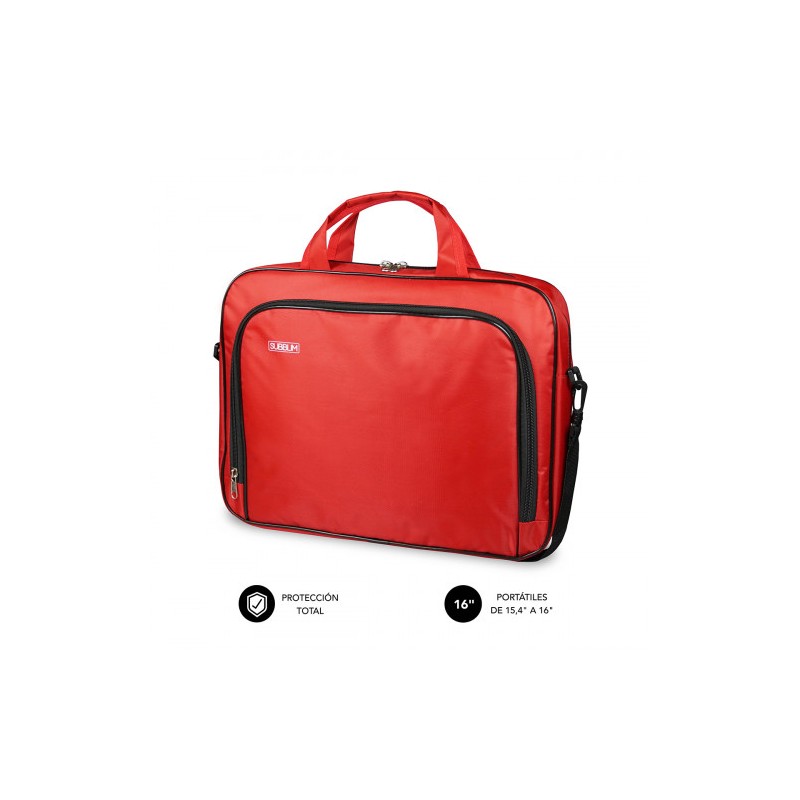 5117-SUBBLIM Maletin Ordenador Oxford Laptop Bag 15,4-16" Red