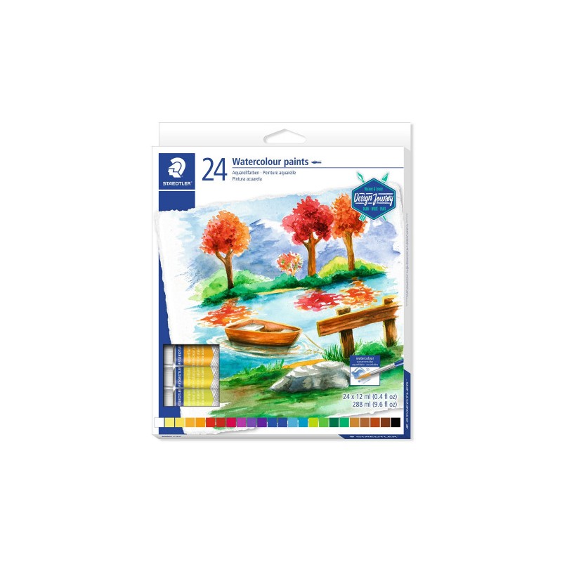 5236-ESTUCHE DE CARTON CON 24 TUBOS DE ACUARELAS, COLORES SURTIDOS STAEDTLER 8880 C24 5236-ESTUCHE DE CARTON CON 24 TUBOS DE ACUARELAS, COLORES SURTIDOS STAEDTLER 8880 C24