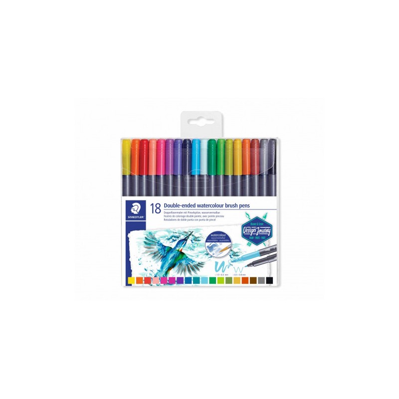 5241-ESTUCHE DE PLASTICO CON 18 ROTULADORES, COLORES SURTIDOS STAEDTLER 3001 TB18