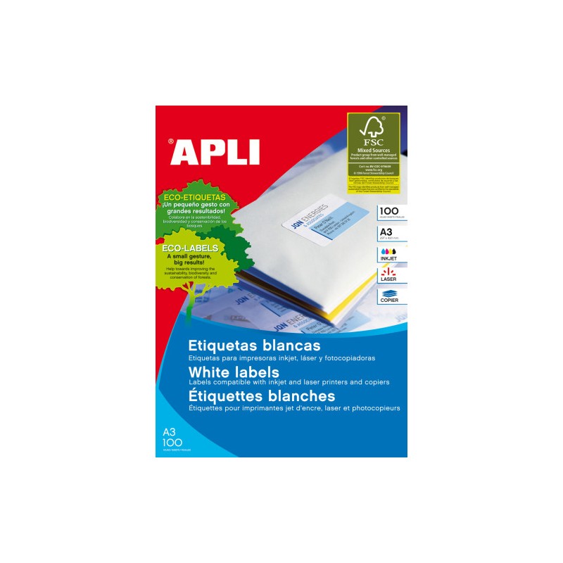 5319-APLI 11352 etiqueta de impresora Blanco