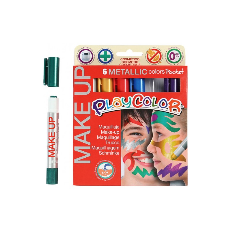 5421-POCKET MAKE UP METALLIC 6 COLORES SURTIDOS PLAYCOLOR 01011