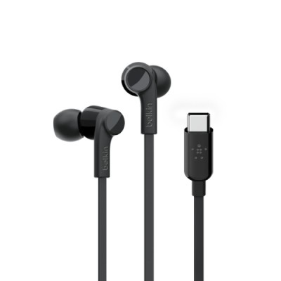 Belkin ROCKSTAR Auriculares Alambrico Dentro de oido Llamadas Musica USB Tipo C Negro