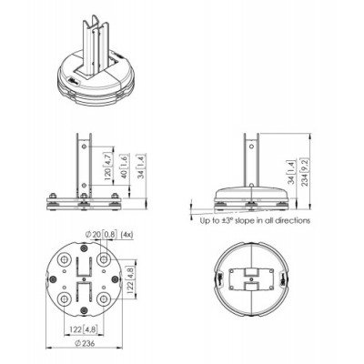 SOPORTE VOGELS GAMA PROFESIONAL COMPONENTES PARA VIDEO WALL TECHO PFF 7965 CONNECT IT FLOOR MOUNTING PLATE NEGRO PFF7965