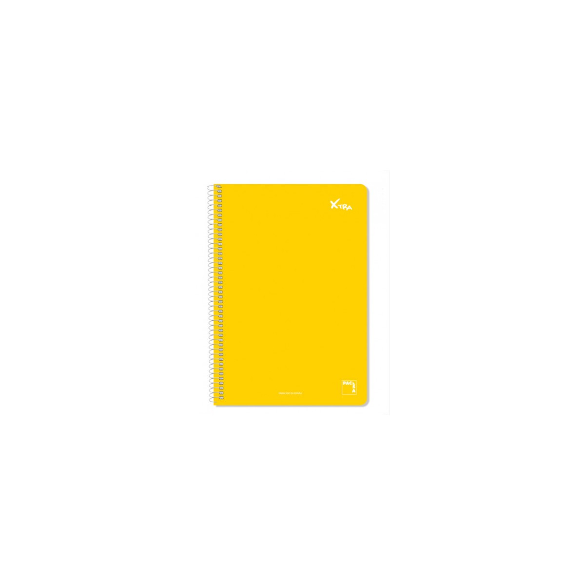 CUADERNO SERIE XTRA 60GRTAPA CONTRACOLADA FOLIO 215X310MM 80 HOJAS CUADRiCULA 4X4 COLOR AMARILLO PACSA 16050