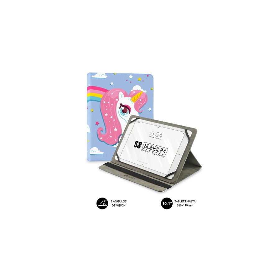 5707-SUBBLIM Funda Tablet Universal TRENDY CASE UNICORN 10.1"