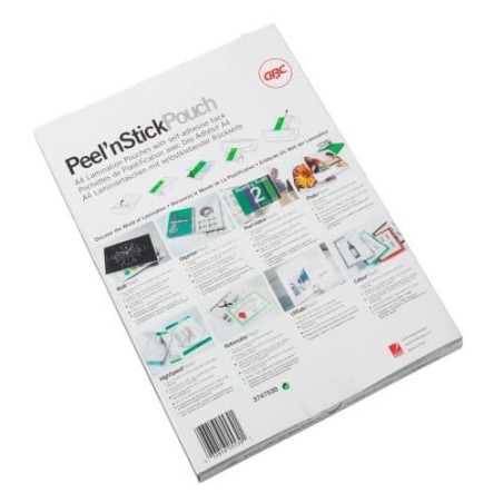 5726-CAJA DE 100 BOLSAS AUTOADHESIVAS  PLASTIFICACION DIN A4 2X125 MIC GBC 3747243