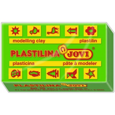 CAJA 30 PASTILLAS PLASTILINA 50 G VERDE CLARO JOVI 7010