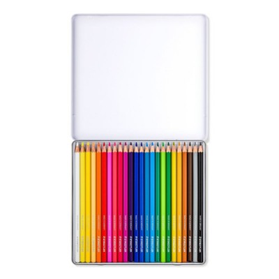 ESTUCHE METaLICO CON 24 LaPICES COLORES SURTIDOS STAEDTLER 146C M24