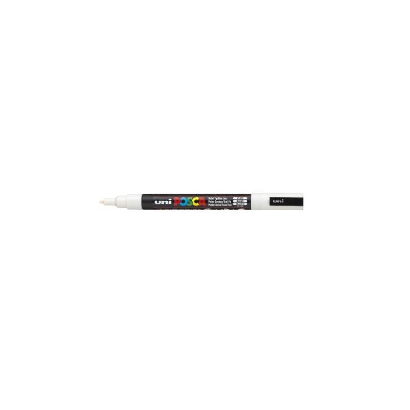 592-ROTULADOR NO PERMANENTE PC-3M PUNTA CONICA 0,9-1,3MM BLANCO UNI-BALL 284554000