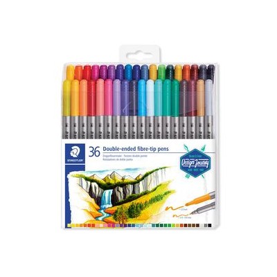 ESTUCHE DE PLaSTICO CON 36 ROTULADORES COLORES SURTIDOS STAEDTLER 3200 TB36