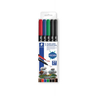 ESTUCHE DE PLaSTICO CON 5 ROTULADORES COLORES SURTIDOS STAEDTLER 3187 TB5