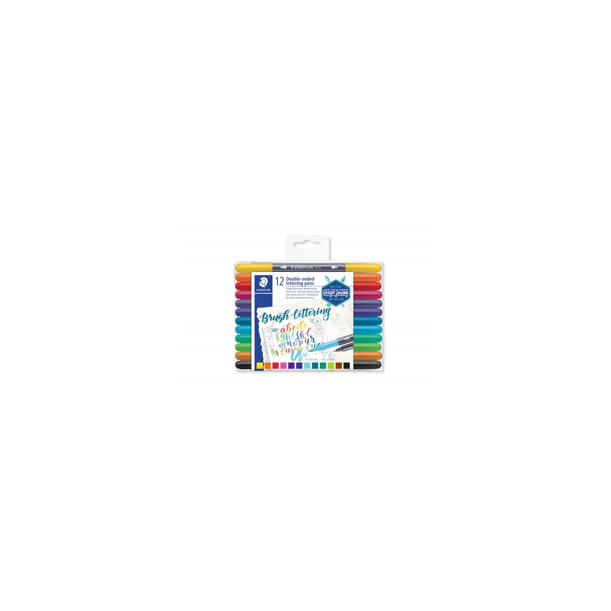 ESTUCHE DE PLaSTICO CON 12 ROTULADORES COLORES SURTIDOS STAEDTLER 3004 TB12