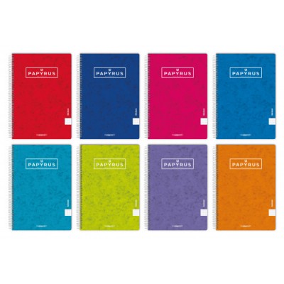 CUADERNO TAPA CONTRACOLADA UNICLASIC FOLIO 80 HOJAS 90GR PAUTA 35 COLORES SURTIDOS PAPYRUS 88441097