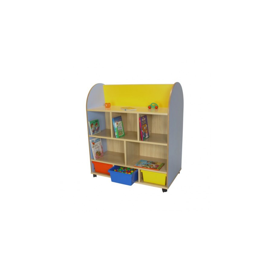 6142-MUEBLE EXPOSITOR DE LIBROS OVALADO HAYA MOBEDUC 602102HR18
