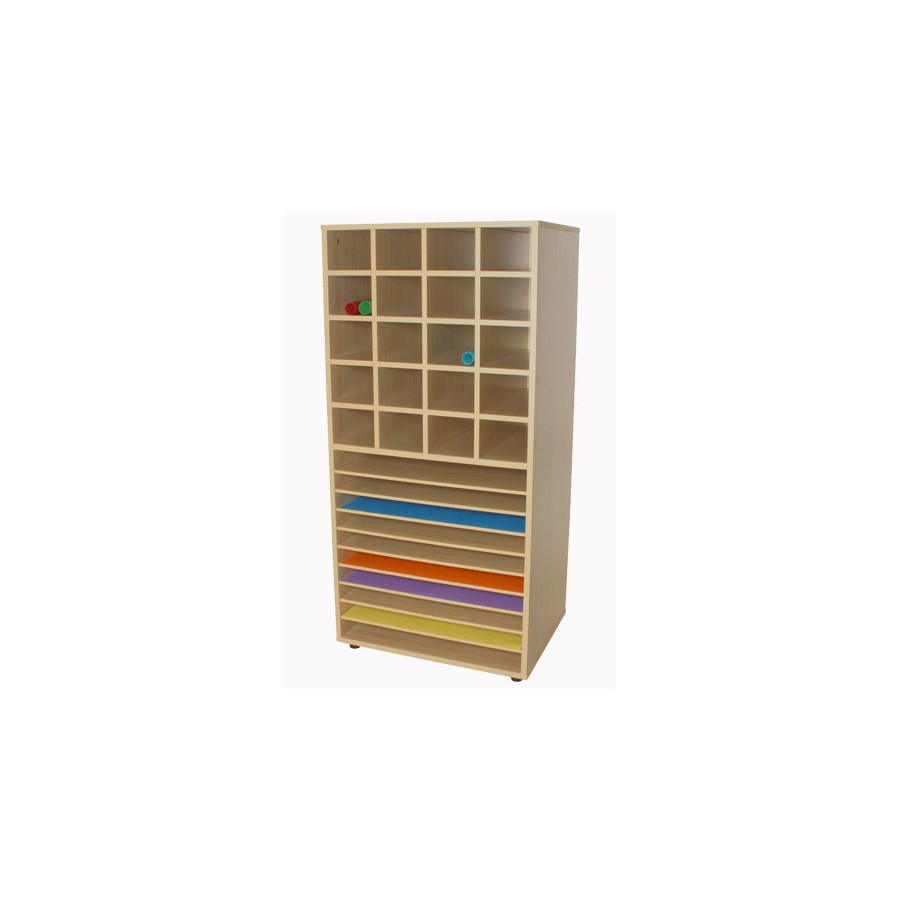 6210-MUEBLE CARTULINERO Y 20 CASILLAS HAYA MOBEDUC 602209HP18