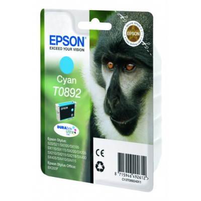 Epson Monkey Cartucho T0892 cian etiqueta RF