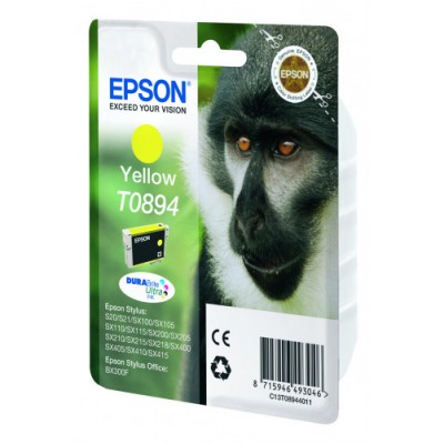 Epson Monkey Cartucho T0894 amarillo etiqueta RF