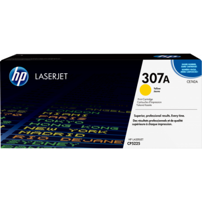 HP 307A TONER HP307A AMARILLO CE742A