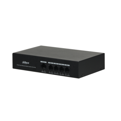 DAHUA DH PFS3005 4ET 36 5 PORT UNMANAGED DESKTOP SWITCH WITH 4 PORT POE