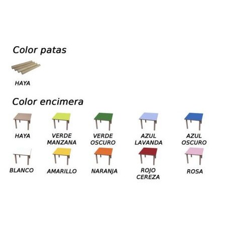 6325-MESA EN "L" 90X90 CM (TALLA 0 - 3) HAYA MOBEDUC 600558H180