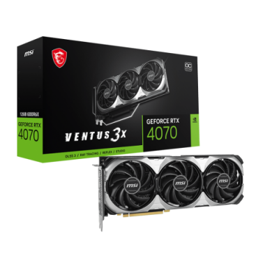 MSI GEFORCE RTX 4070 VENTUS 3X E 12G OC tarjeta grafica NVIDIA 12 GB GDDR6X