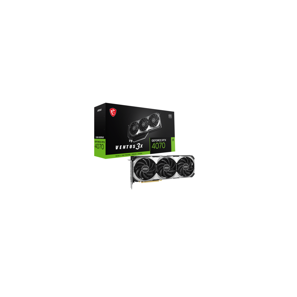 MSI GEFORCE RTX 4070 VENTUS 3X E 12G OC tarjeta grafica NVIDIA 12 GB GDDR6X