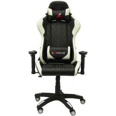 SILLA GAMING PARAISO SIMIL PIEL NEGRO Y BLANCO PIQUERAS Y CRESPO 7216DBSPNE