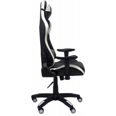 SILLA GAMING PARAISO SIMIL PIEL NEGRO Y BLANCO PIQUERAS Y CRESPO 7216DBSPNE