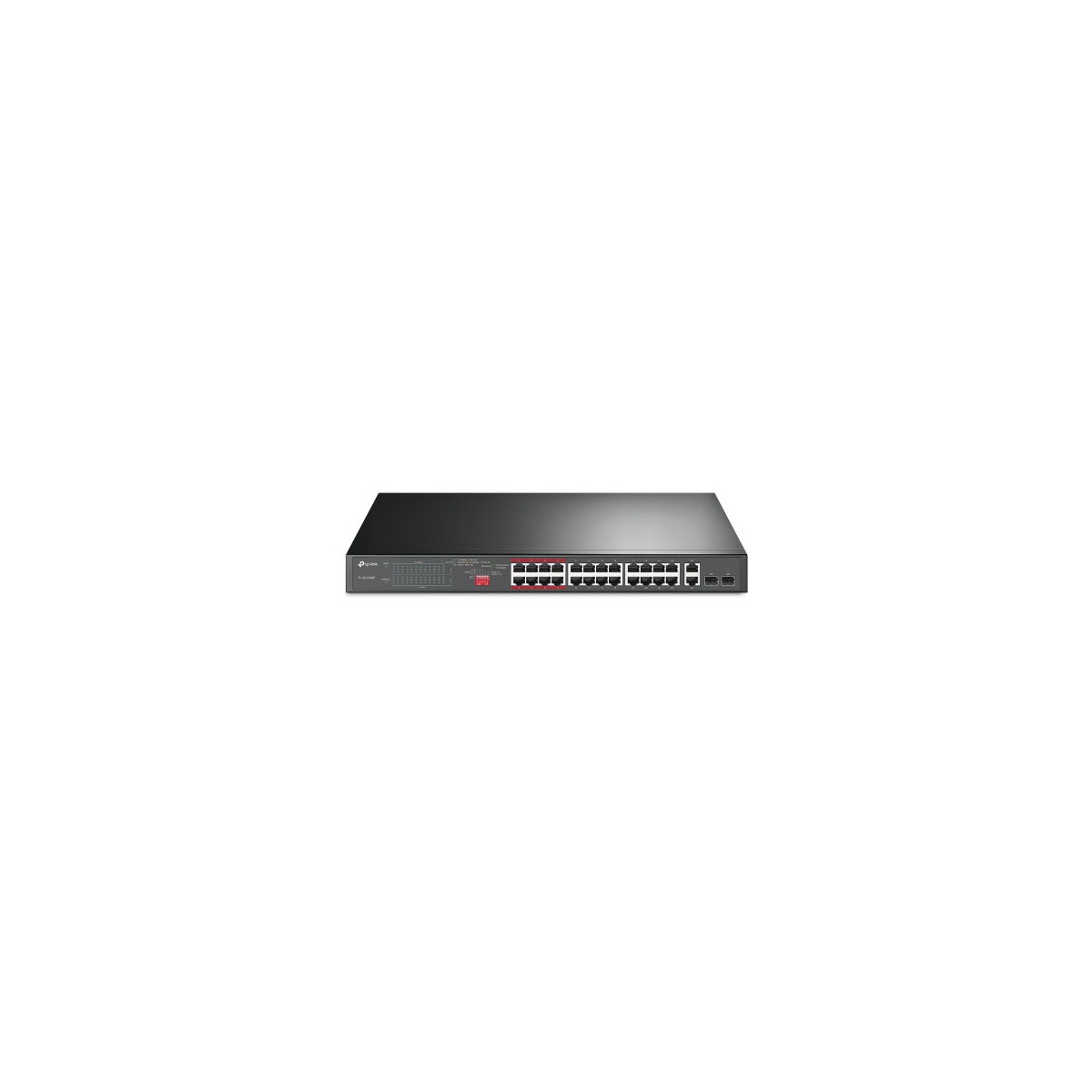 TP LINK TL SL1226P No administrado Fast Ethernet 10 100 Gris 1U Energia sobre Ethernet PoE