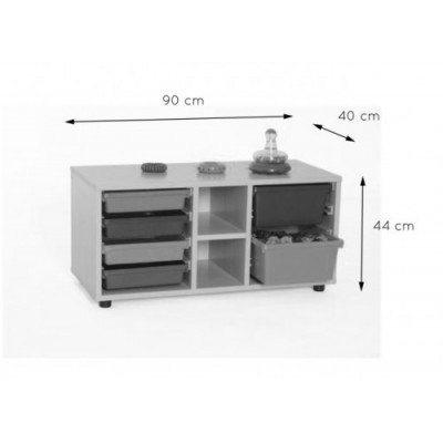 MUEBLE SUPERBAJO CUBETERO 900 HAYA MOBEDUC 600112HP18