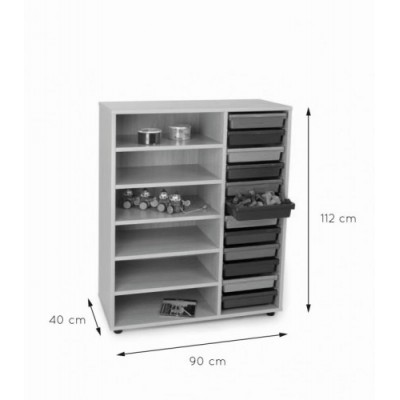 MUEBLE INTERMEDIO ESTANTERiA CUBETERO HAYA MOBEDUC 600818HP18