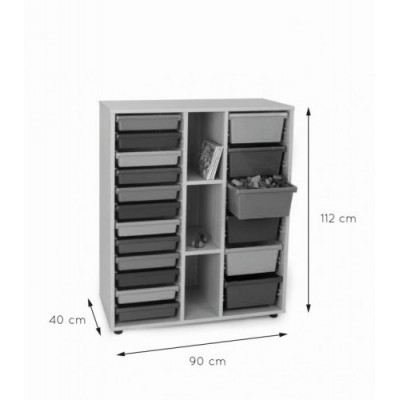 MUEBLE INTERMEDIO CUBETERO 2 COLUMNAS 900 HAYA MOBEDUC 600819HP18