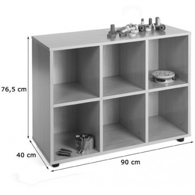 MUEBLE BAJO 6 CASILLAS HAYA MOBEDUC 600206HP18