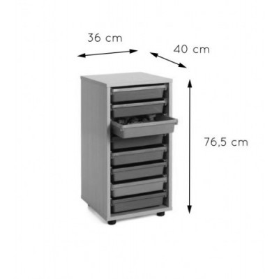 MUEBLE BAJO CUBETERO 1 COLUMNA 360 HAYA MOBEDUC 600209HP18