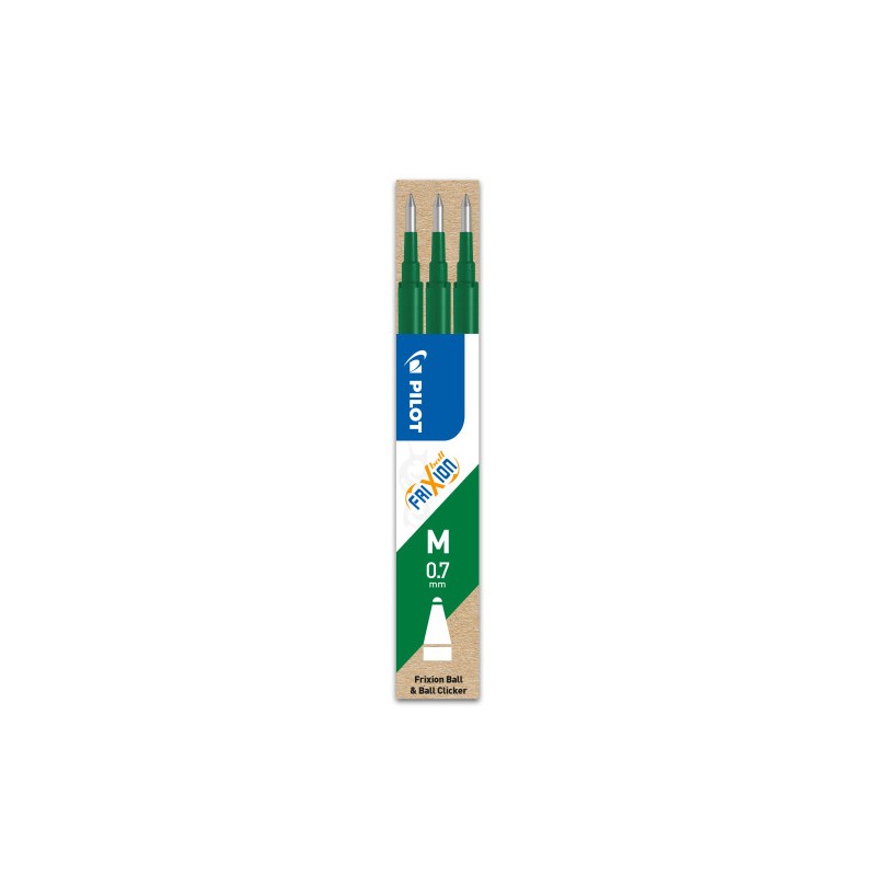 6706-PACK 3 RECAMBIOS FRIXION VERDE PILOT BLS- FR7-V-S3