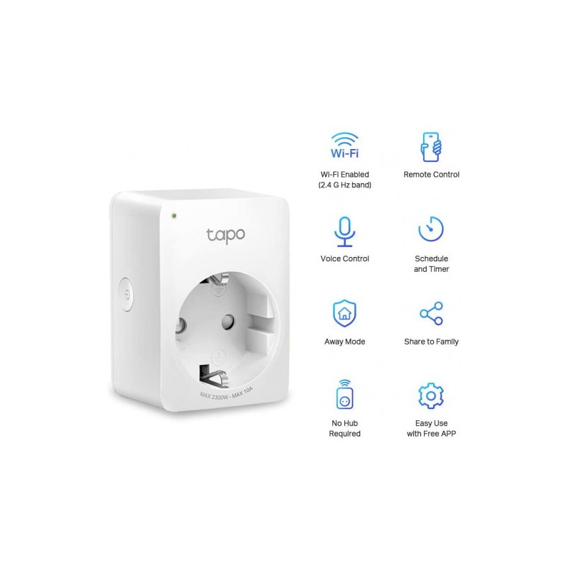 6709-TP-LINK Tapo P100 enchufe inteligente Blanco 2990 W 6709-TP-LINK Tapo P100 enchufe inteligente Blanco 2990 W