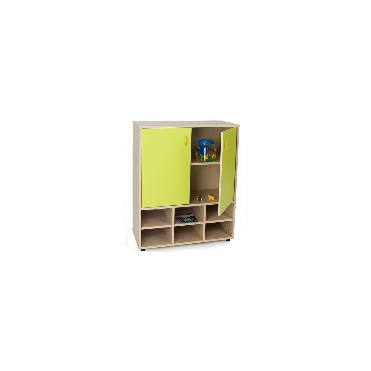 MUEBLE INTERMEDIO CASILLERO Y ARMARIO HAYA MOBEDUC 600810HPS18