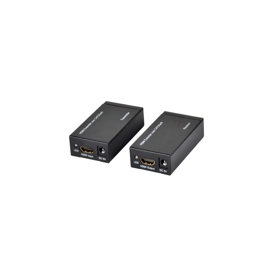 6816-Ewent EW3715 extensor audio/video Transmisor y receptor de senales AV Negro