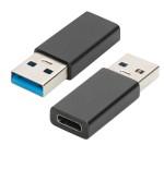 6864-Ewent EW9650 cable gender changer USB Type-A USB Tipo C Negro