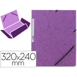 6886-CARPETA CARTON SIMIL PRESPAN 500 GR./M2. FOLIO GOMA SOLAPA VIOLETA MARIOLA 1525VI